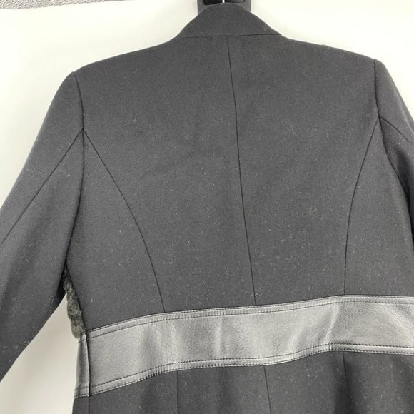 Guess Black Wool blend Faux Fur Latch button close jacket - Picture 10 of 15